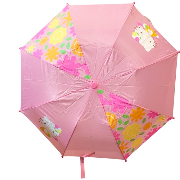 Hello Kitty Accessories - Hello Kitty Umbrella Pink Logo Sanrio 2007 Women's Accessory